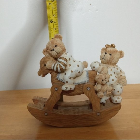 Teddy Bears On Rocking Horse Figurine - Picture 5 of 6